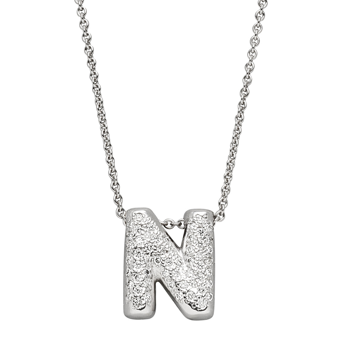 DIAMOND LOVE LETTER WHITEGOLD