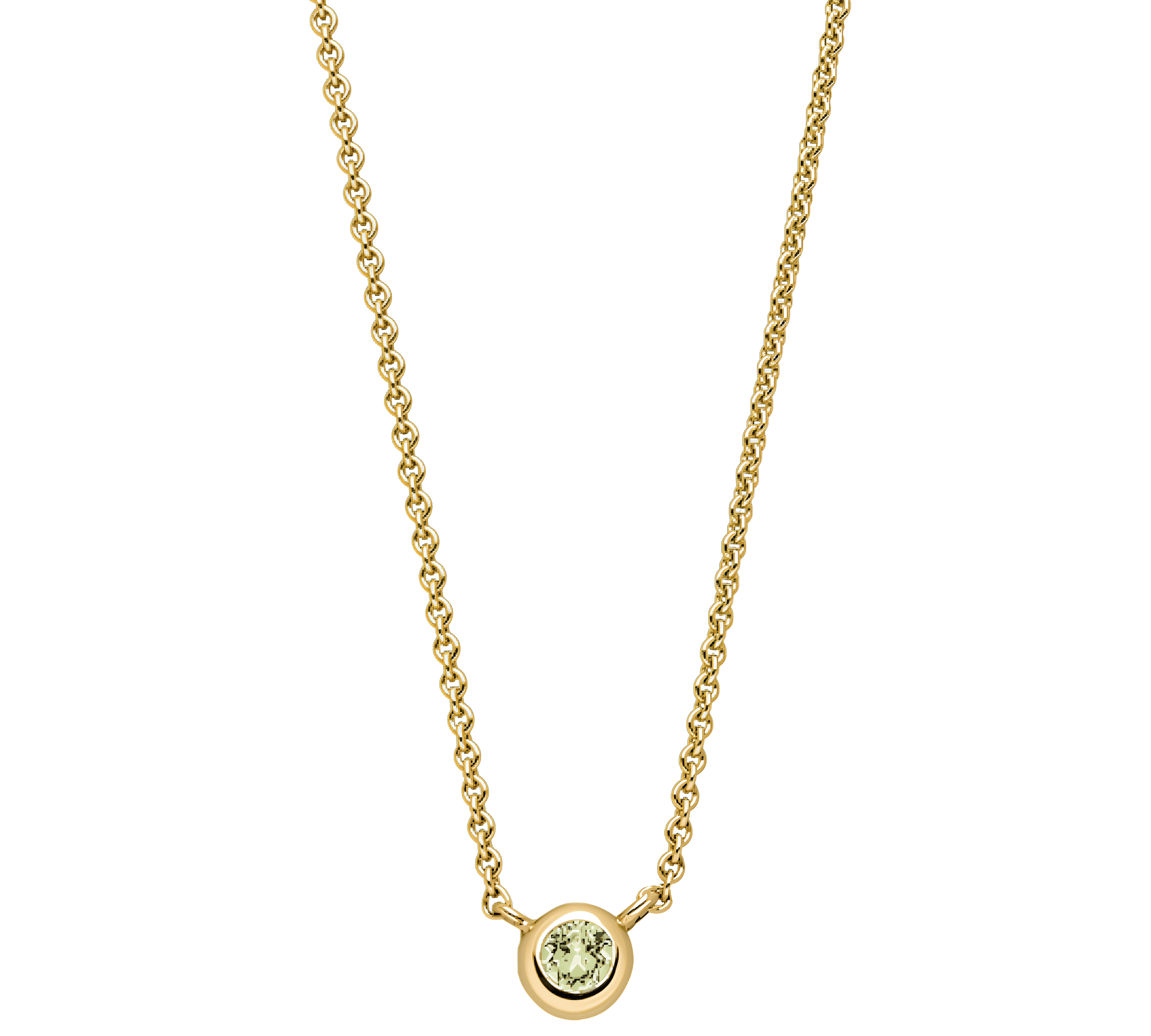 Birthstone Necklace Gelbgold