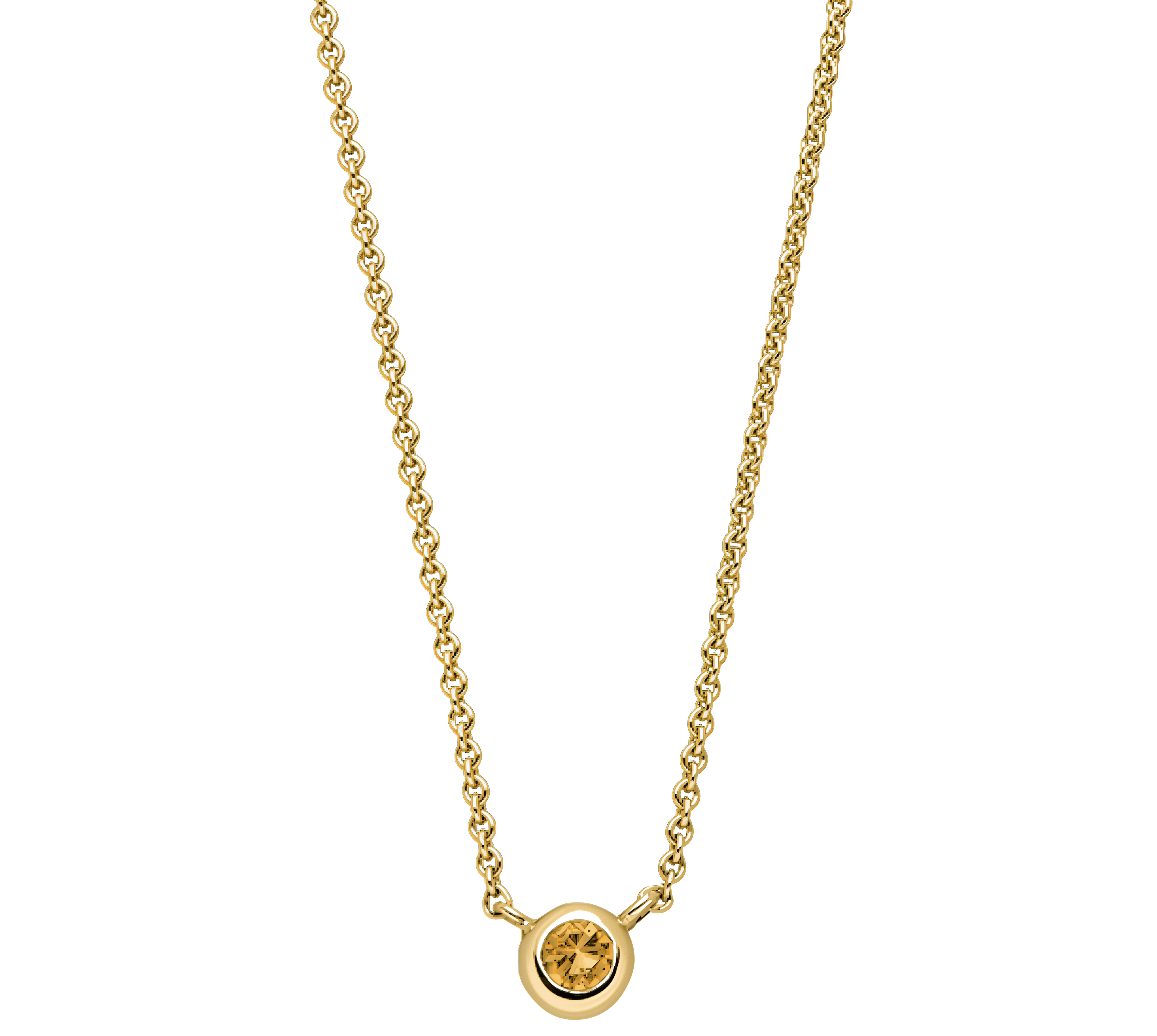 Birthstone Necklace Gelbgold