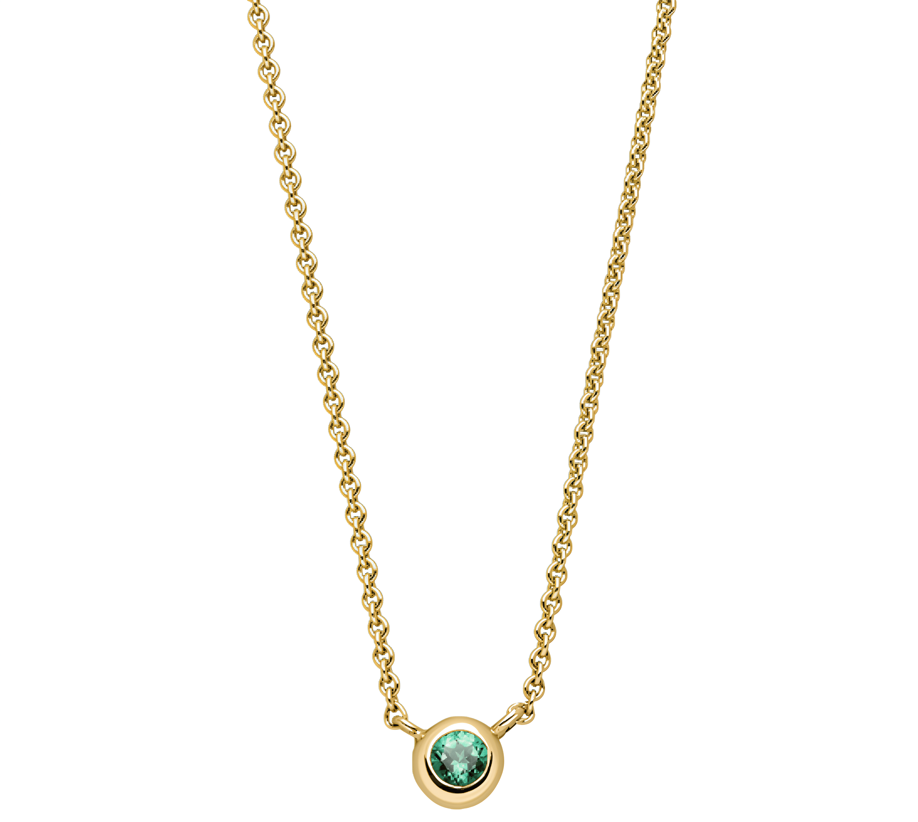 Birthstone Necklace Gelbgold