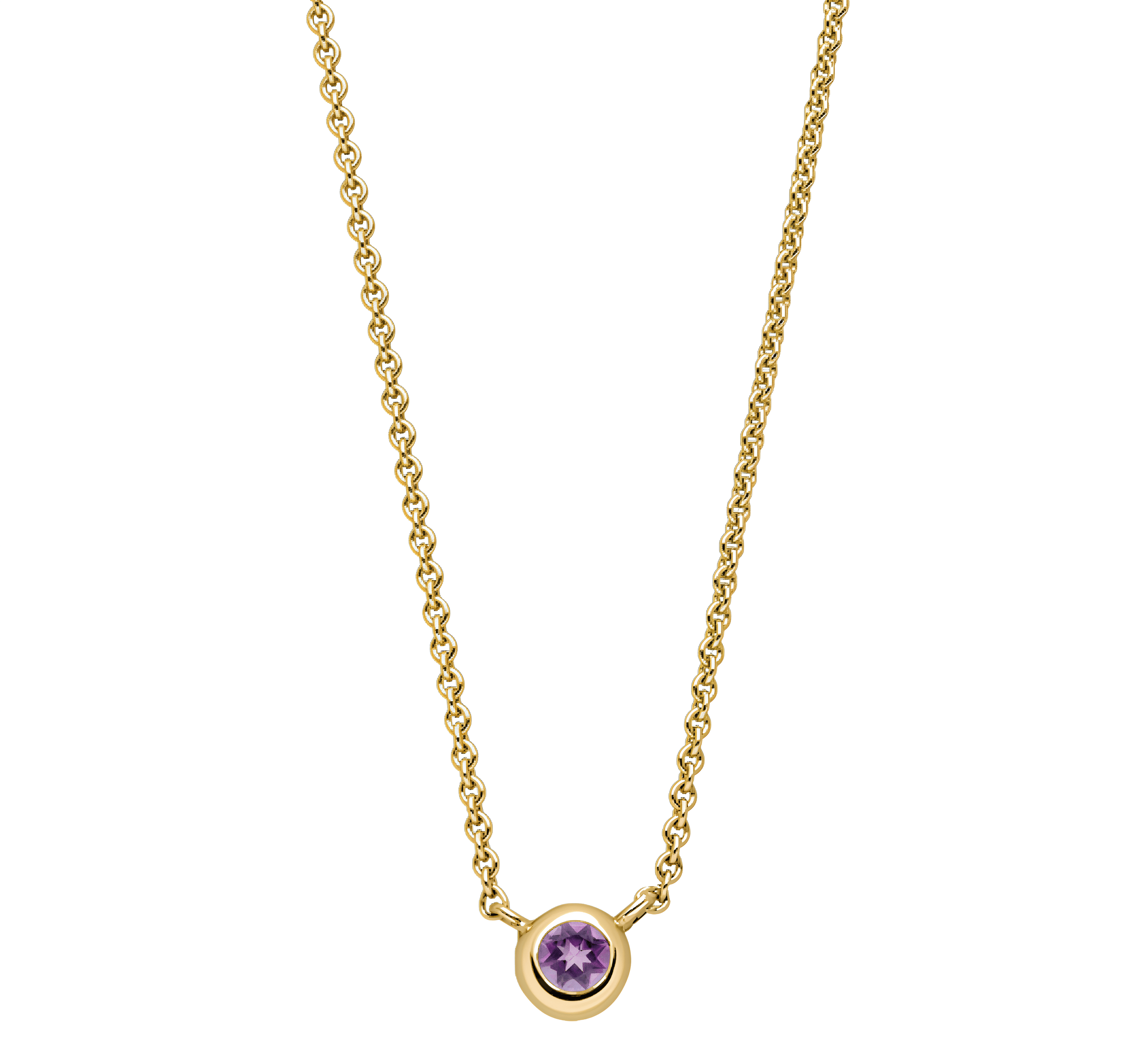 Birthstone Necklace Gelbgold