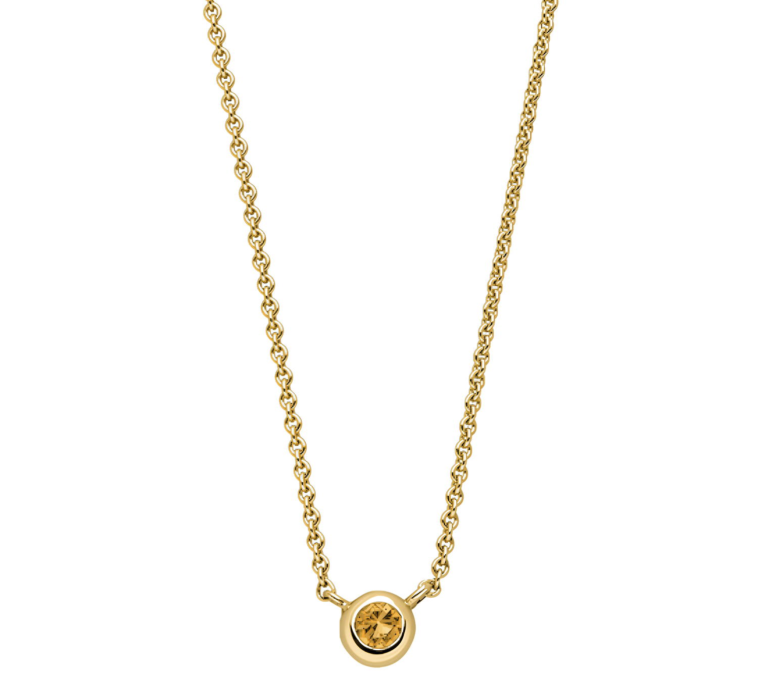 Birthstone Necklace Gelbgold
