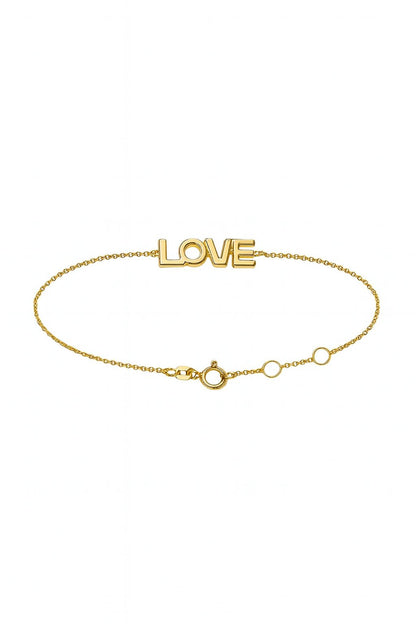 LOVE Letter Bracelet Gold